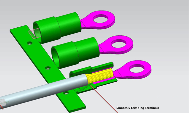 What should be considered in the choice of crimping terminals?